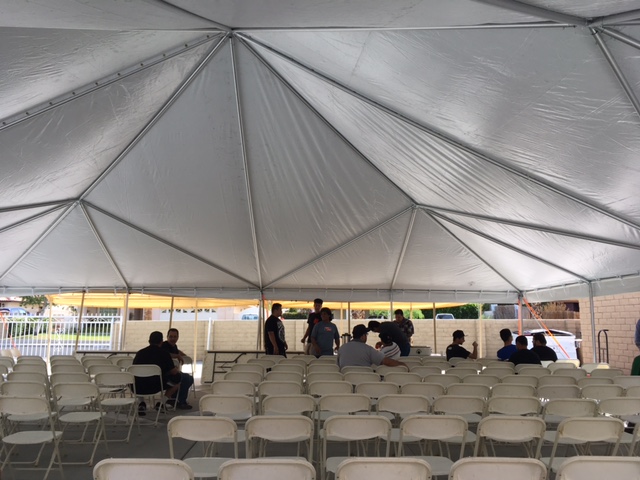pole tent auditoriumseating